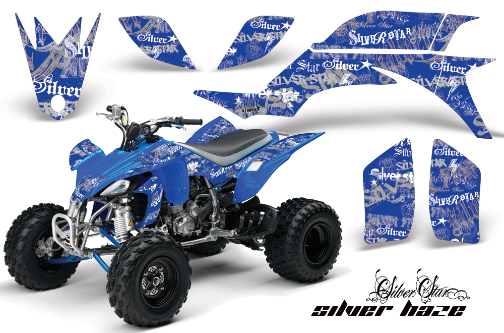 Yamaha YFZ450 04-08 Graphics Silverhaze blue